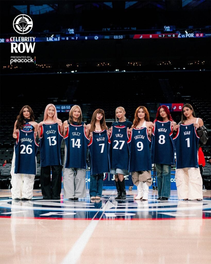 BINI spotted at Los Angeles Clippers game during Filipino Heritage Night